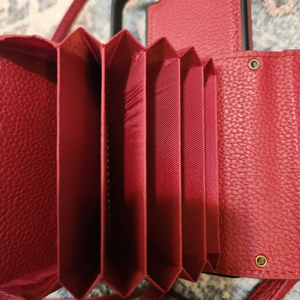 Red Crossbody Phone Case with Strap